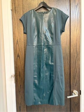 Ann Taylor | Dresses | Ann Taylor Seamed Faux Leather Sheath Dress In Mauve  Rose Burgundy | Poshmark